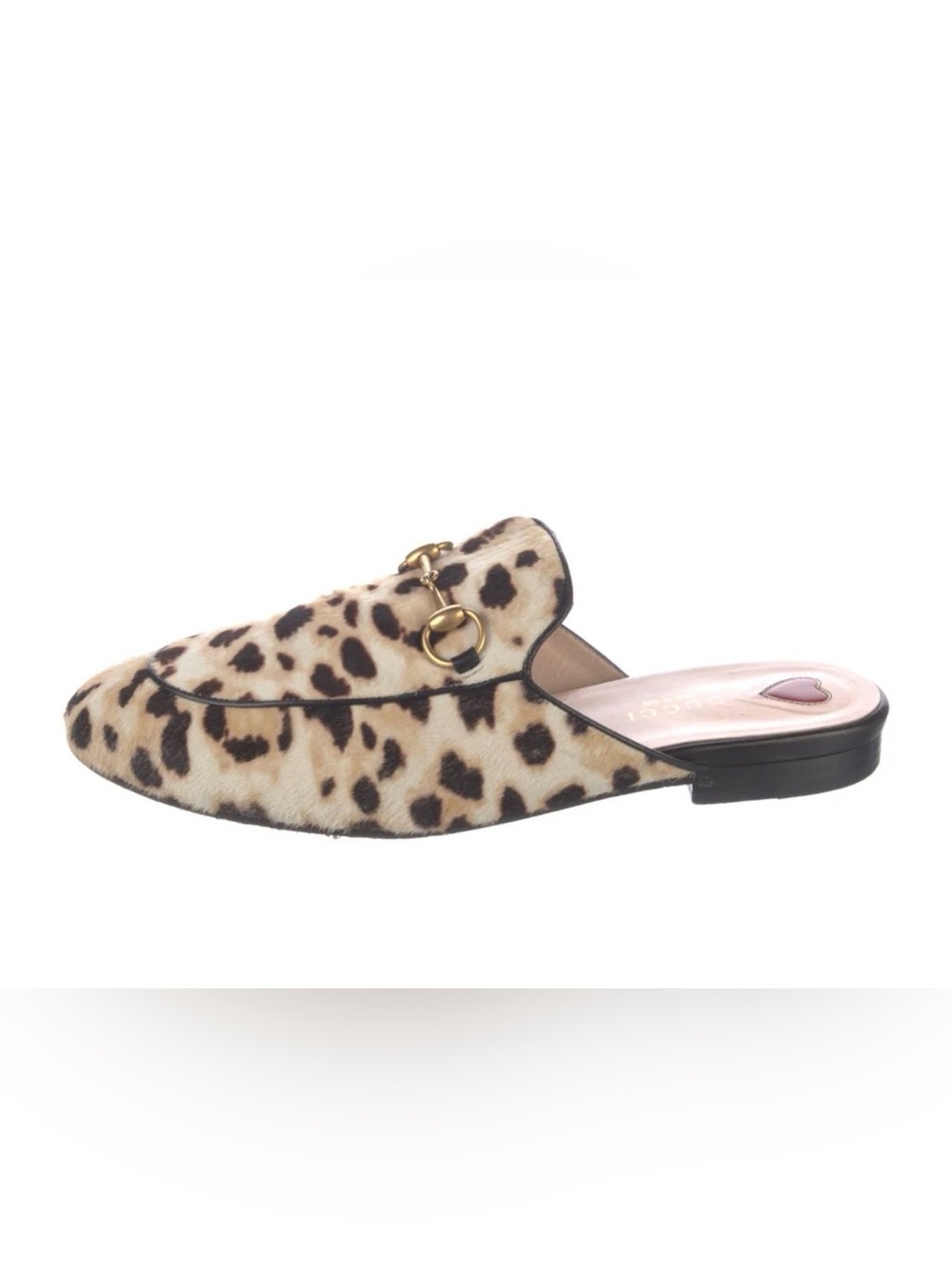 Gucci Leopard Print Horsebit Fur Backless Loafer Mule